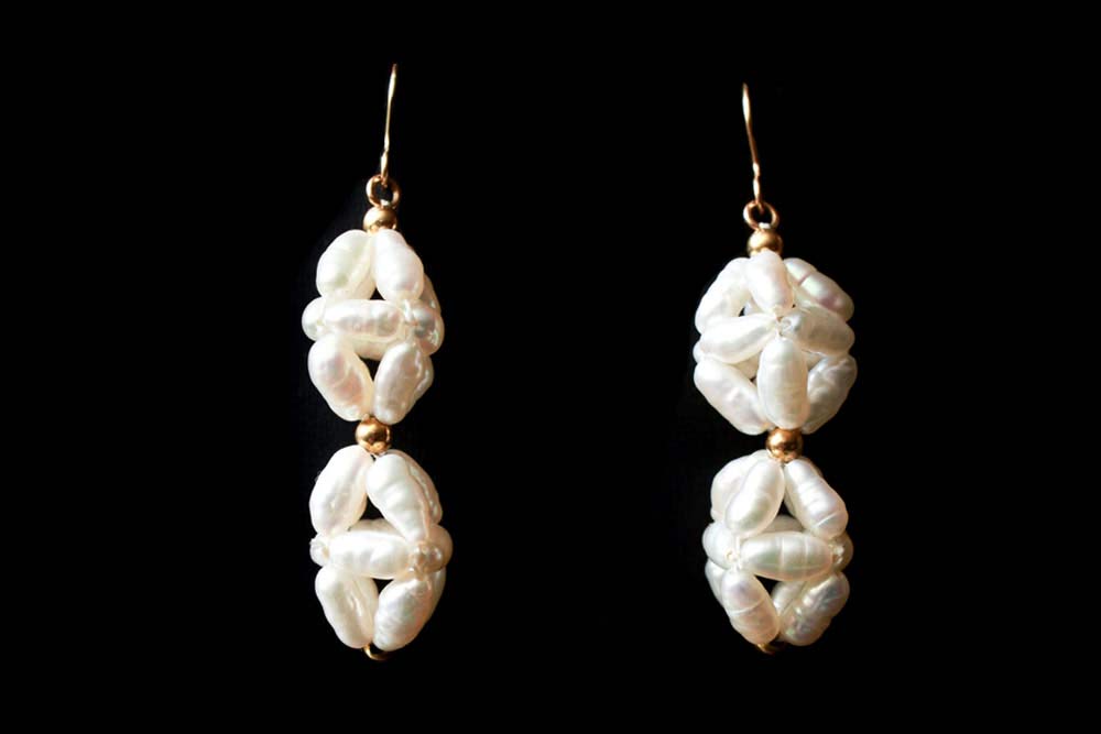14KY Fresh-Water Pearl Earrings - Earrings 